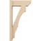 Ekena Millwork 5 1/2-in W x 14-in D x 26-in H Balboa Slat Rough Cedar Woodgrain TimberThane Outlooker, Primed Tan OUTUR055X14X26BOA24RCPR - alternate 6